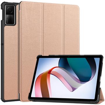 Funda Inteligente de Tres Pliegues para Xiaomi Redmi Pad SE - Rosa Dorado
