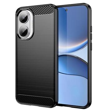 Carcasa de TPU Brushed para Xiaomi Redmi Turbo 4 Pro - Fibra de Carbono - Negro