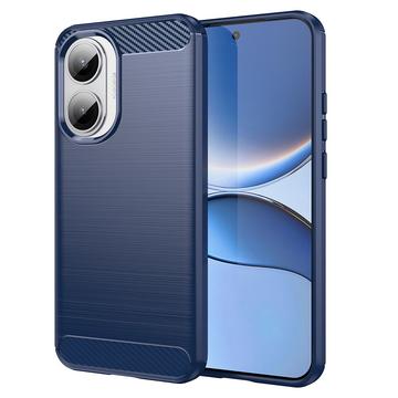Carcasa de TPU Brushed para Xiaomi Redmi Turbo 4 Pro - Fibra de Carbono - Negro - Azul