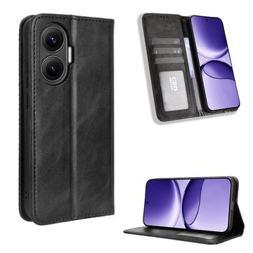 Funda con Cierre Magnético Retro para Xiaomi Redmi Turbo 4 Pro - Estilo Cartera - Negro