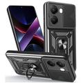 Funda híbrida con anillo giratorio y protector de cámara para Xiaomi Redmi Turbo 4/Poco X7 Pro