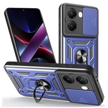 Funda híbrida con anillo giratorio y protector de cámara para Xiaomi Redmi Turbo 4/Poco X7 Pro