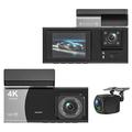 Y08 Dash Cam 4K de triple lente con sensor G y WiFi