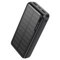 Power Bank Solar YD-818P - 2x USB-A, USB-C, 30000mAh - Negro