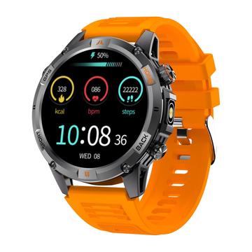 YK15 Reloj inteligente impermeable IP68 para exteriores con llamadas Bluetooth - Naranja