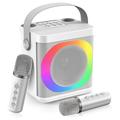 YS307 Altavoz Bluetooth para Karaoke en Casa Altavoz con Luz RGB y 2 Micrófonos