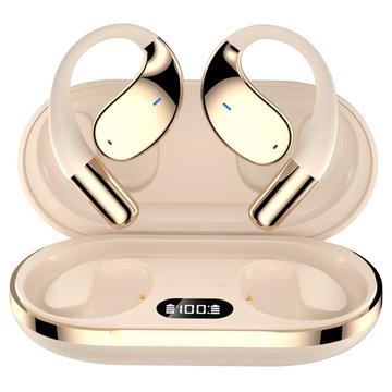 YYK-Q39 Auriculares deportivos Bluetooth 5.4 de oreja abierta - Caqui