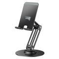 Yesido C300 Soporte de sobremesa de aleación de aluminio para teléfono y tableta - Negro