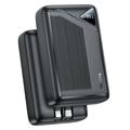 Yesido YP85 20000mAh Power Bank con cables Tipo-C y Lightning integrados - 22.5W - Negro