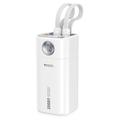 Yesido YP86 20000mAh Banco de energía con USB-C incorporado y cables Lightning - 22.5W - Blanco