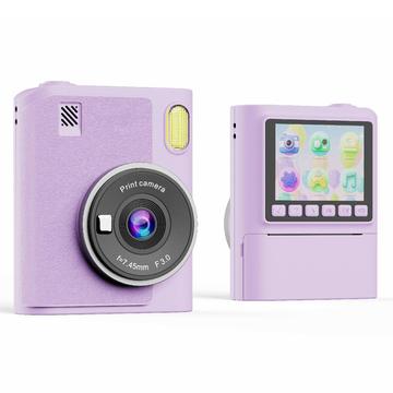 Cámara de impresión instantánea para niños Z900 con filtros creativos y tarjeta de memoria de 32GB - Morado
