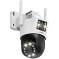 ZOSI C298SE Cámara de doble lente de 6 MP con seguimiento de IA, visión nocturna en color y audio bidireccional