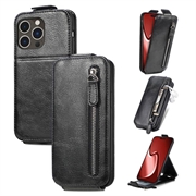 Funda con Tapa Vertical con Bolsillo con Cremallera para iPhone 16 Pro Max