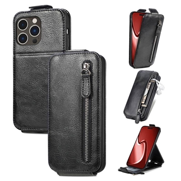 Funda con Tapa Vertical con Bolsillo con Cremallera para iPhone 16 Pro Max