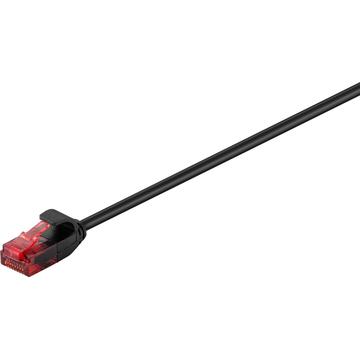 Cable de Red Delgado RJ45 U/UTP CAT 6 Goobay - 10m - Negro