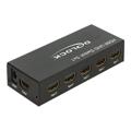 Conmutador DeLock HDMI UHD 5x1 - 50Hz/60Hz - Negro