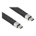 DeLOCK USB 3.2 Gen 2 Cable USB tipo C de 13 cm - Negro