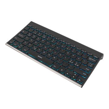 DELTACO TB-630 mini Teclado 7 colores Inalámbrico Nórdico - Negro