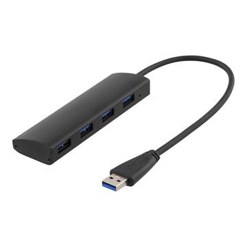 DELTACO UH-481 Concentrador de 4 Puertos USB 3.1 Gen - Negro