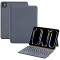 iPad 2022/2025/Air 11 2024/2025 K10P Funda magnética de piel con teclado táctil - Negro