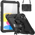 Funda con Correa de Mano Heavy Duty 360 para iPad (2022) - Negro