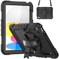 Funda con Correa de Mano Heavy Duty 360 para iPad 2022/2025 - Negro