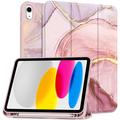 Funda tipo folio triple Tech-Protect SmartCase Pen para iPad 2022/2025 - Mármol