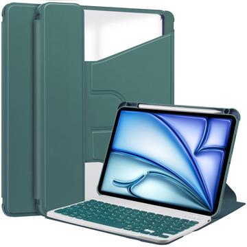 iPad Air 13 2024/2025 Funda inteligente giratoria 360 con teclado Bluetooth