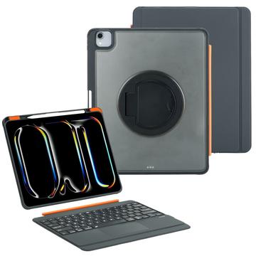 iPad Air 13 2024/2025/iPad Pro 12.9 2018/2020/2021/2022 TU3609 Funda con teclado magnético retroiluminado y soporte giratorio 360 - Negro