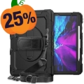 Funda con Correa de Mano Heavy Duty 360 para iPad Pro 12.9 2018/2020/2021/2022 - Negro