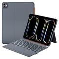 iPad Pro 13 2024/2025 K09 Funda magnética de piel con teclado táctil - Negro