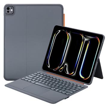iPad Pro 13 2024/2025 K09 Funda magnética de piel con teclado táctil - Negro