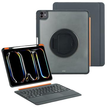 iPad Pro 13 2024/2025 TU3609P Funda con teclado magnético retroiluminado y soporte giratorio 360 - Negro