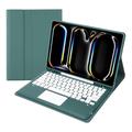 Funda con Teclado Bluetooth para iPad Pro 13 2024/2025 - Verde Oscuro