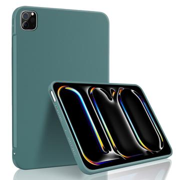 Funda de Silicona Líquida para iPad Pro 13 2024/2025 - Verde Oscuro