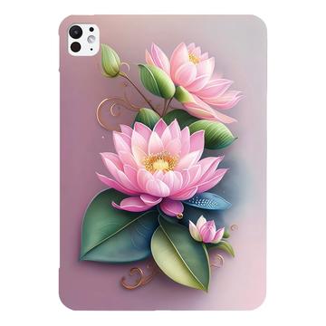 Carcasa de TPU Stylish Ultra Fina para iPad Pro 13 (2024) - Flor rosa
