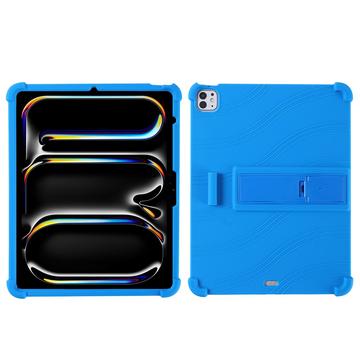 iPad Pro 13 (2025) Funda de silicona con Kickstand - Azul
