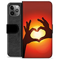 Funda Cartera Premium para iPhone 11 Pro Max - Silueta del Corazón
