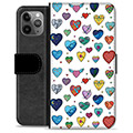 Funda Cartera Premium para iPhone 11 Pro Max - Corazones