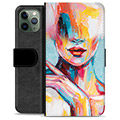 Funda Cartera Premium para iPhone 11 Pro - Retrato Abstracto