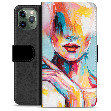 Funda Cartera Premium para iPhone 11 Pro - Retrato Abstracto