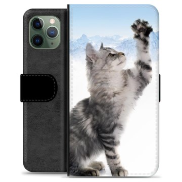 Funda Cartera Premium para iPhone 11 Pro - Gato