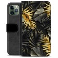 Funda Cartera Premium para iPhone 11 Pro - Hojas Doradas