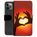 Funda Cartera Premium para iPhone 11 Pro - Silueta del Corazón
