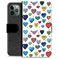 Funda Cartera Premium para iPhone 11 Pro - Corazones