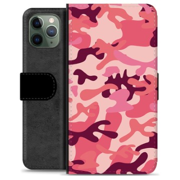 Funda Cartera Premium para iPhone 11 Pro - Camuflaje Rosa