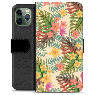 Funda Cartera Premium para iPhone 11 Pro - Flores Rosadas