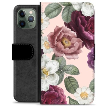 Funda Cartera Premium para iPhone 11 Pro - Flores Románticas