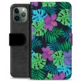 Funda Cartera Premium para iPhone 11 Pro - Flores Tropicales