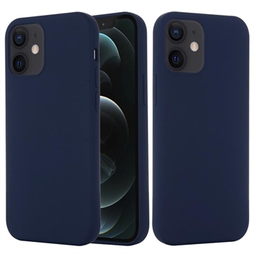 Funda de Silicona Líquida para iPhone 12 Mini - Compatible con MagSafe - Azul Oscuro